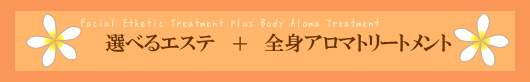 選べるエステ+全身アロマトリートメント